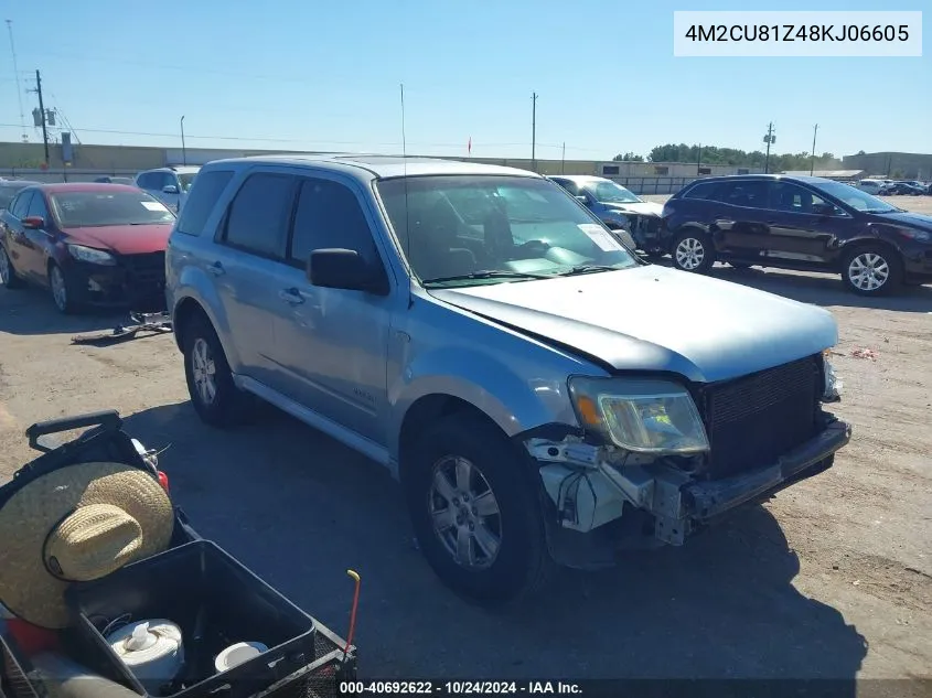 2008 Mercury Mariner VIN: 4M2CU81Z48KJ06605 Lot: 40692622