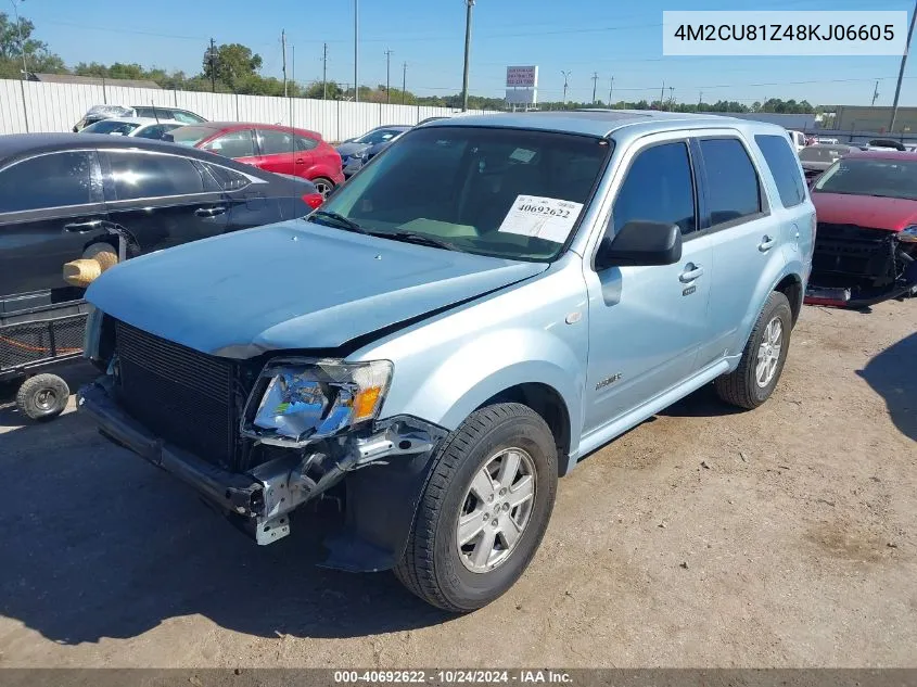 2008 Mercury Mariner VIN: 4M2CU81Z48KJ06605 Lot: 40692622