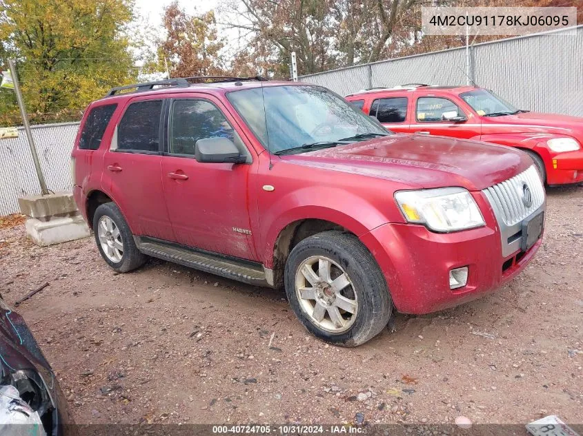 2008 Mercury Mariner V6 VIN: 4M2CU91178KJ06095 Lot: 40724705