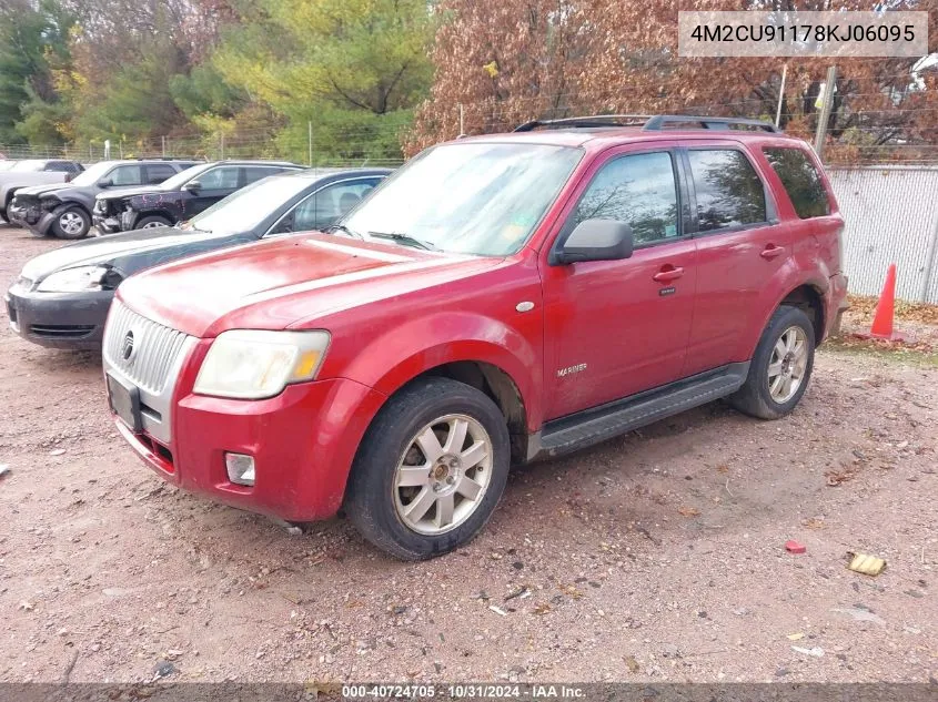 2008 Mercury Mariner V6 VIN: 4M2CU91178KJ06095 Lot: 40724705