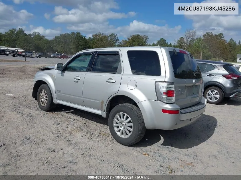 2008 Mercury Mariner Premier VIN: 4M2CU87198KJ45286 Lot: 40730517