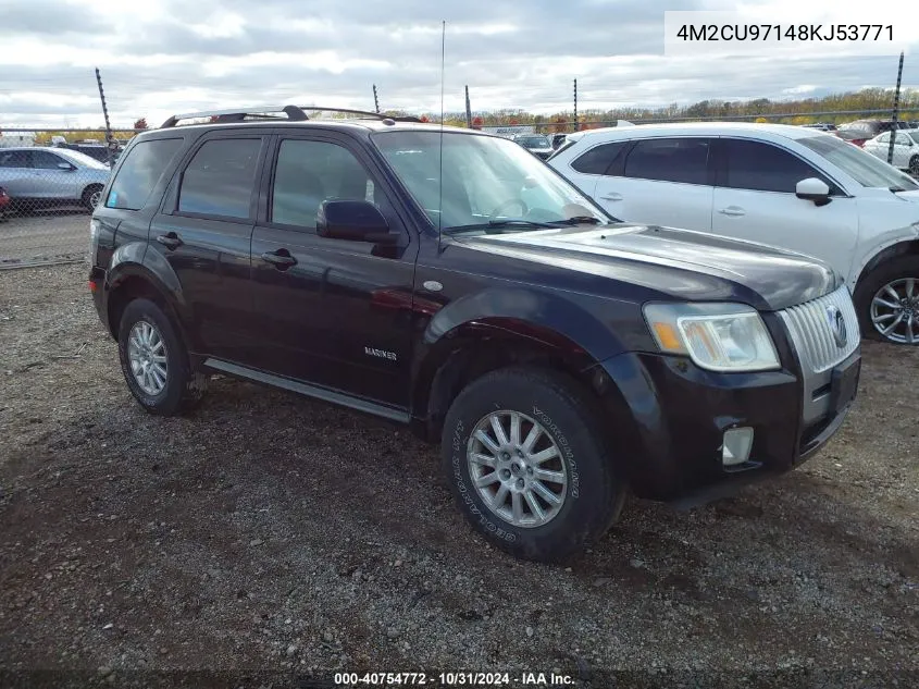 2008 Mercury Mariner Premier VIN: 4M2CU97148KJ53771 Lot: 40754772