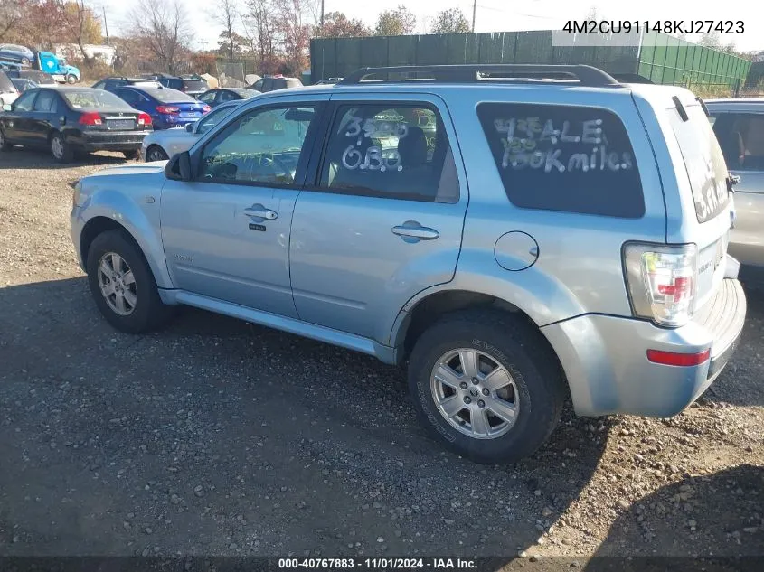 2008 Mercury Mariner V6 VIN: 4M2CU91148KJ27423 Lot: 40767883