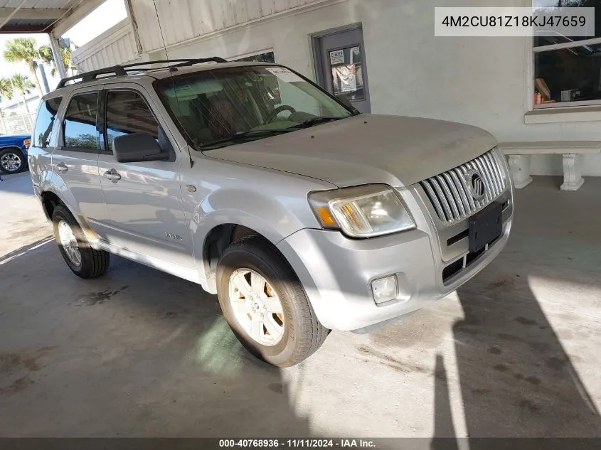 4M2CU81Z18KJ47659 2008 Mercury Mariner I4