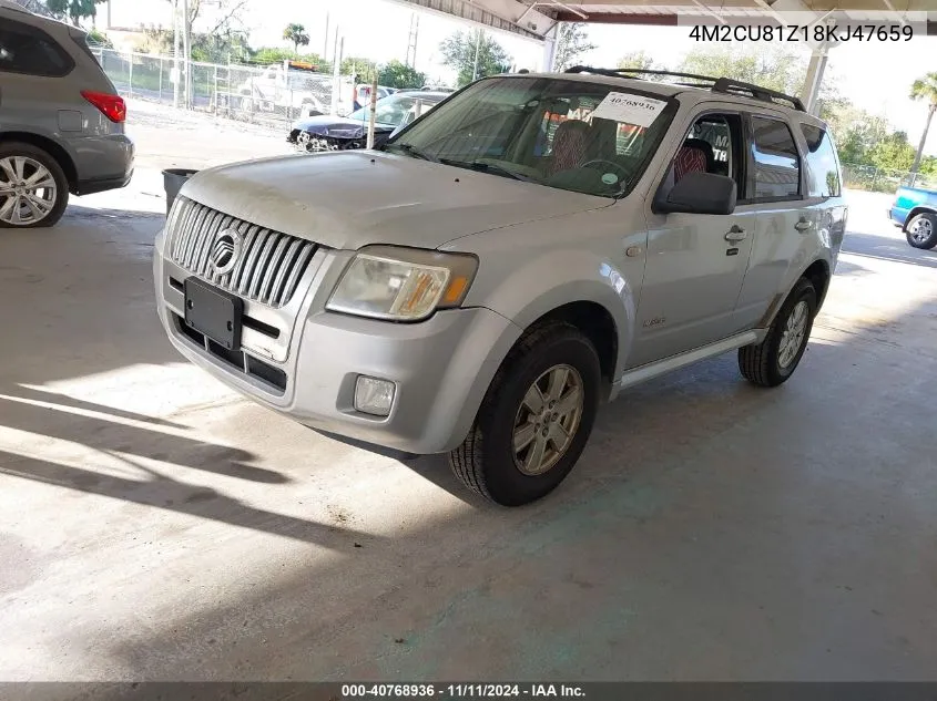 4M2CU81Z18KJ47659 2008 Mercury Mariner I4