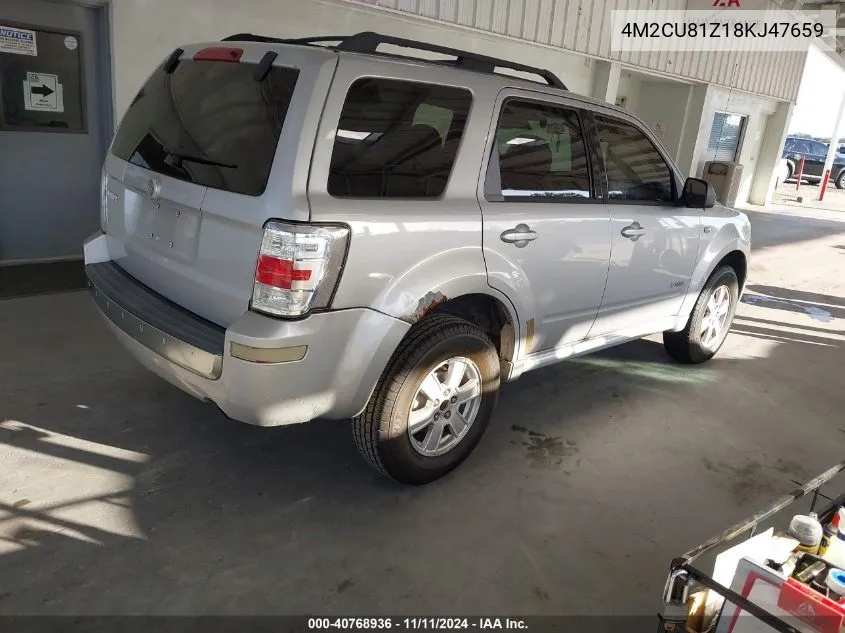 4M2CU81Z18KJ47659 2008 Mercury Mariner I4