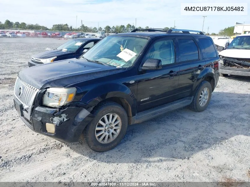 2008 Mercury Mariner Premier VIN: 4M2CU87178KJ05482 Lot: 40847808