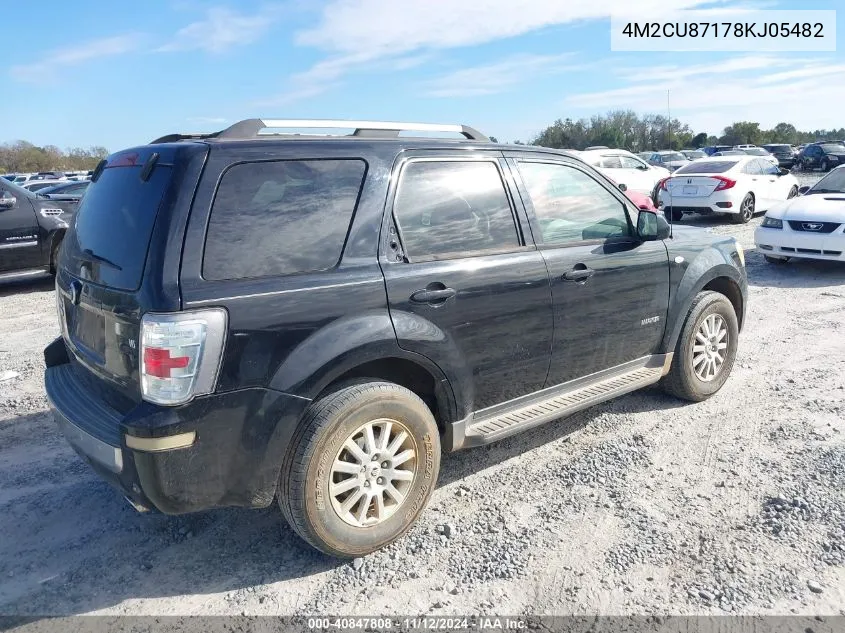 2008 Mercury Mariner Premier VIN: 4M2CU87178KJ05482 Lot: 40847808