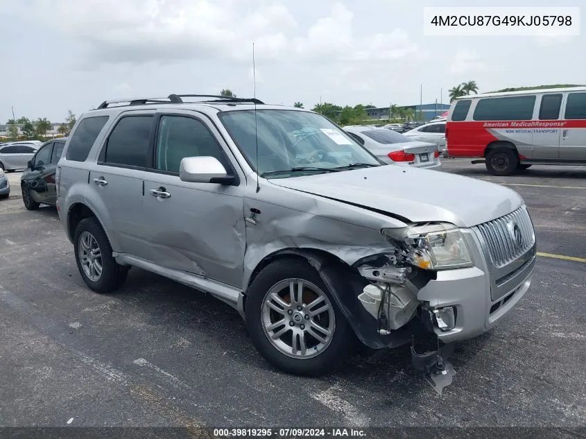 2009 Mercury Mariner Premier V6 VIN: 4M2CU87G49KJ05798 Lot: 39819295