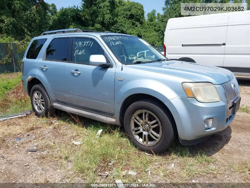 2009 Mercury Mariner Premier V6 VIN: 4M2CU97G29KJ03652 Lot: 39891971