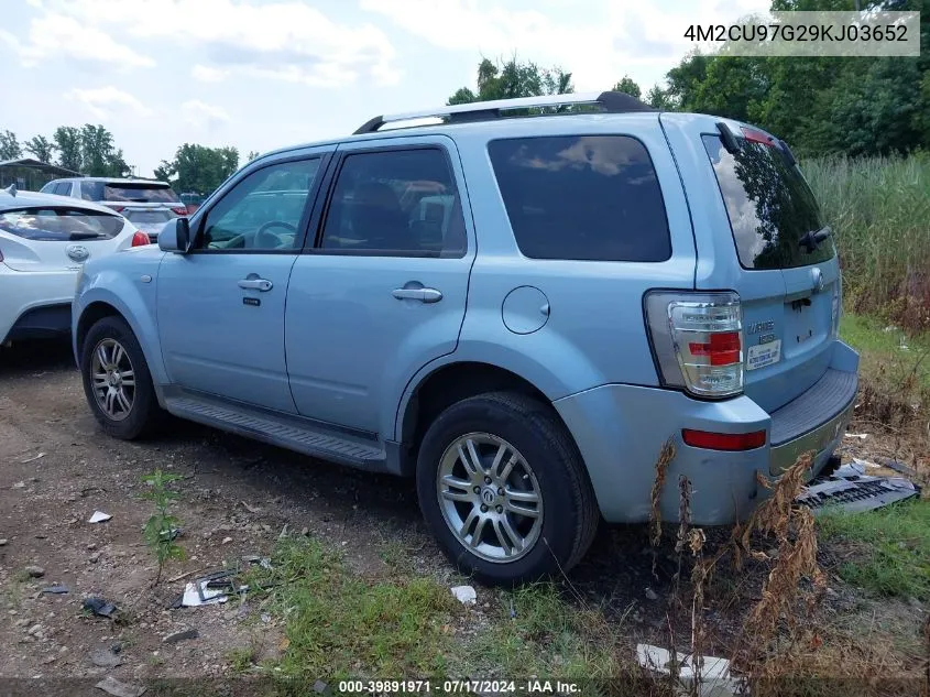 2009 Mercury Mariner Premier V6 VIN: 4M2CU97G29KJ03652 Lot: 39891971