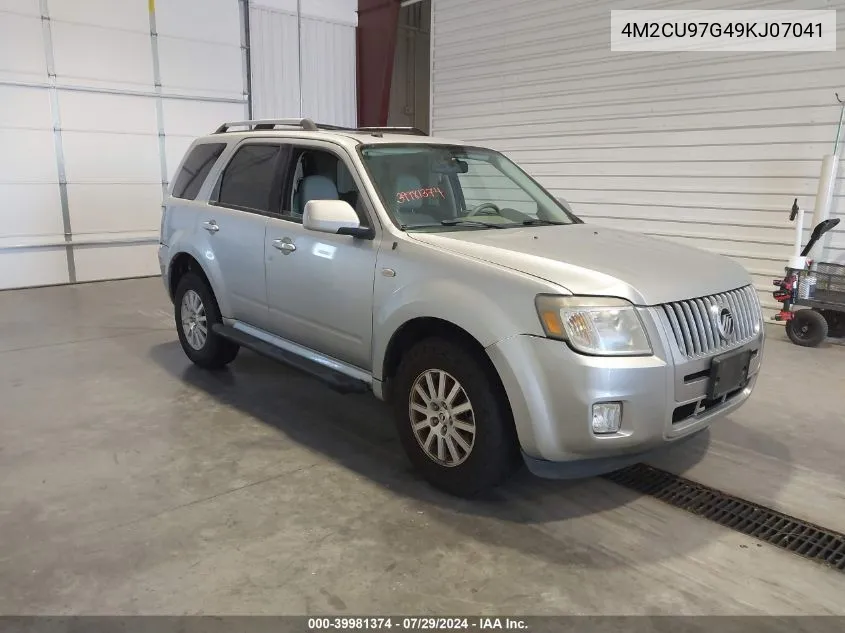 2009 Mercury Mariner Premier V6 VIN: 4M2CU97G49KJ07041 Lot: 39981374