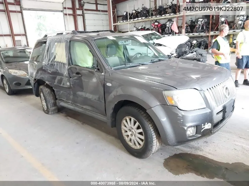 2009 Mercury Mariner Premier V6 VIN: 4M2CU97G19KJ22807 Lot: 40073988