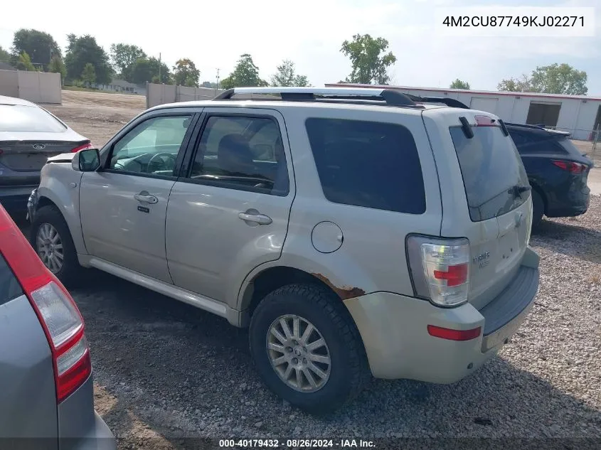 2009 Mercury Mariner Premier VIN: 4M2CU87749KJ02271 Lot: 40179432