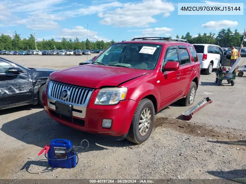 2009 Mercury Mariner Premier V6 VIN: 4M2CU97GX9KJ15144 Lot: 40197264