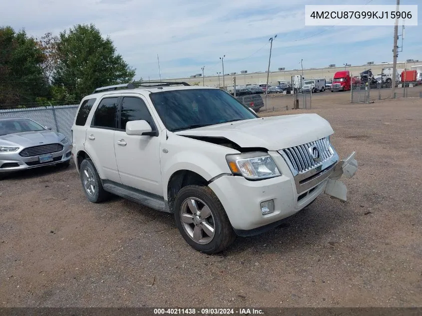 4M2CU87G99KJ15906 2009 Mercury Mariner Premier V6