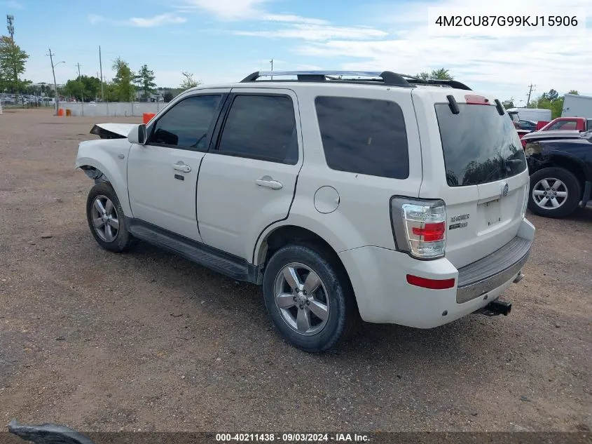 2009 Mercury Mariner Premier V6 VIN: 4M2CU87G99KJ15906 Lot: 40211438