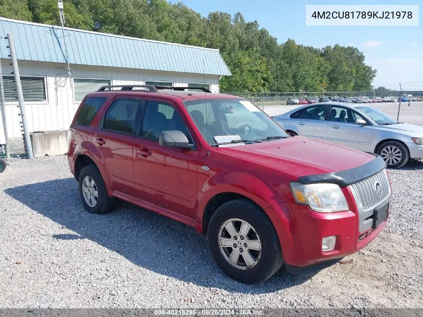 2009 Mercury Mariner I4 VIN: 4M2CU81789KJ21978 Lot: 40218295