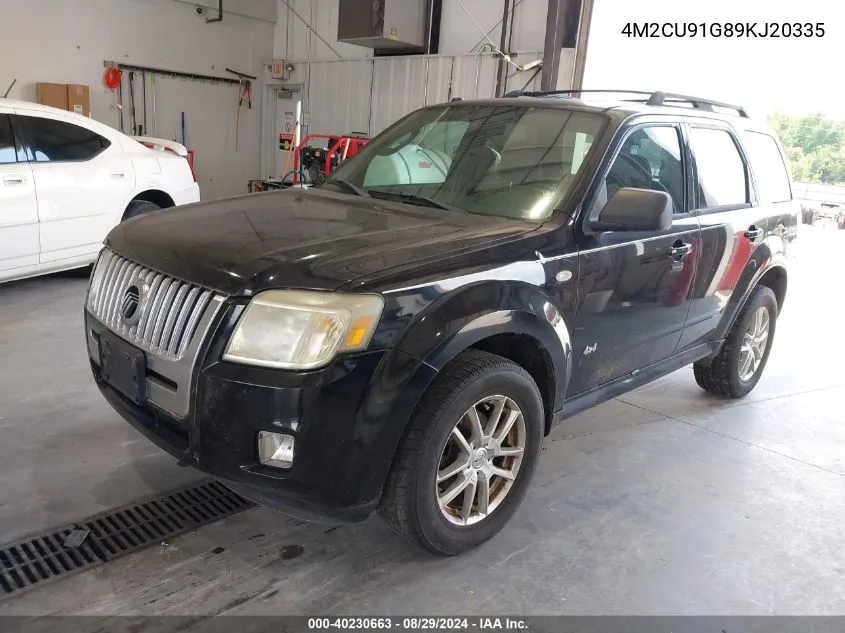 4M2CU91G89KJ20335 2009 Mercury Mariner V6