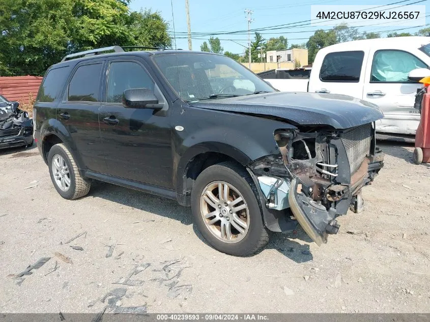 2009 Mercury Mariner Premier V6 VIN: 4M2CU87G29KJ26567 Lot: 40239593