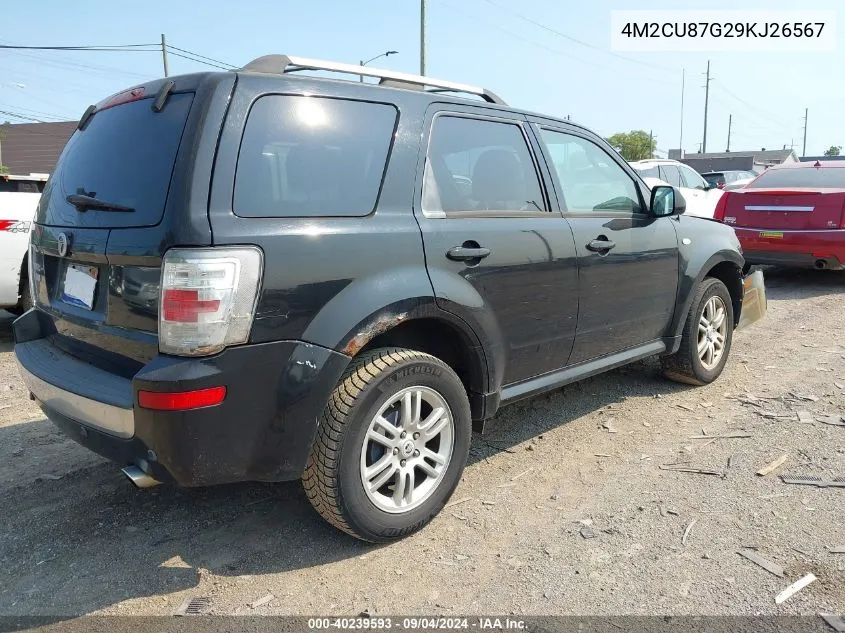 4M2CU87G29KJ26567 2009 Mercury Mariner Premier V6