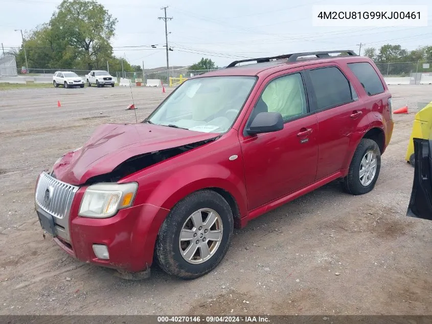 2009 Mercury Mariner V6 VIN: 4M2CU81G99KJ00461 Lot: 40270146