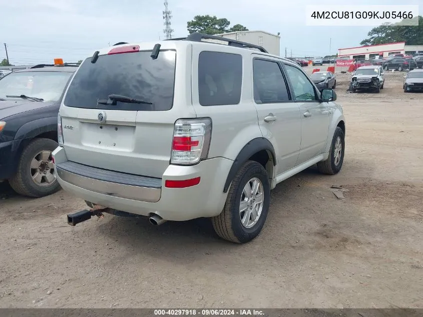 2009 Mercury Mariner V6 VIN: 4M2CU81G09KJ05466 Lot: 40297918