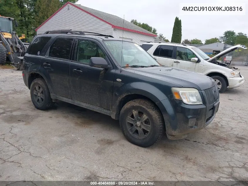 2009 Mercury Mariner V6 VIN: 4M2CU91GX9KJ08316 Lot: 40404888