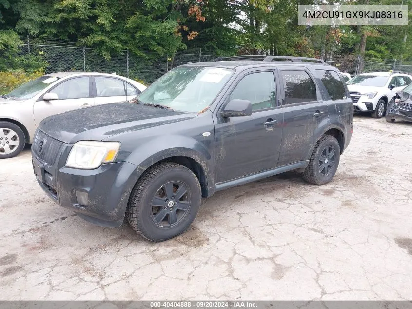 2009 Mercury Mariner V6 VIN: 4M2CU91GX9KJ08316 Lot: 40404888