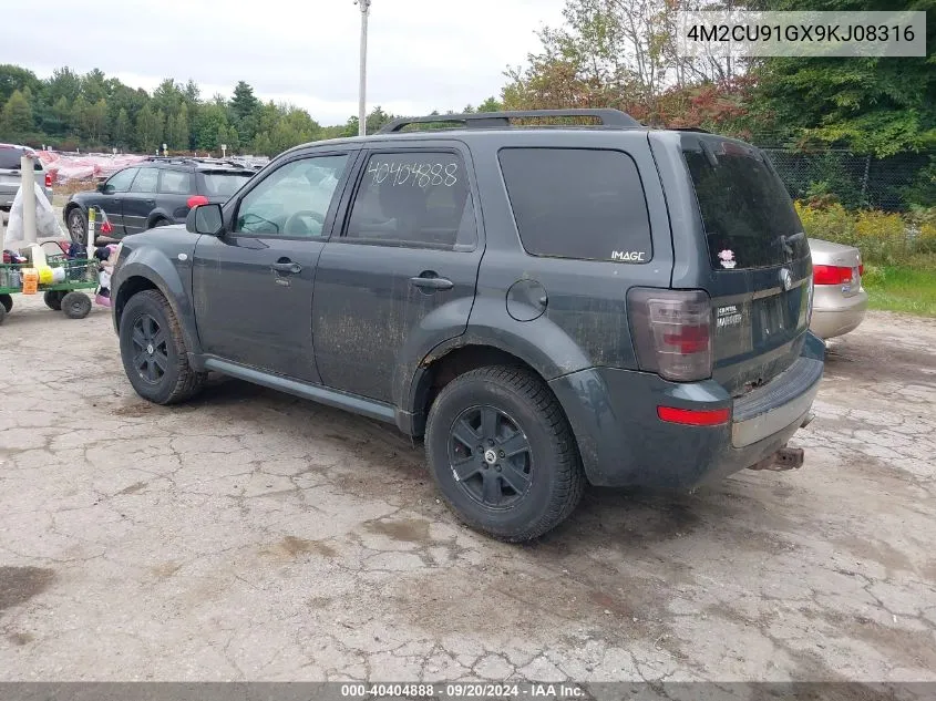 2009 Mercury Mariner V6 VIN: 4M2CU91GX9KJ08316 Lot: 40404888