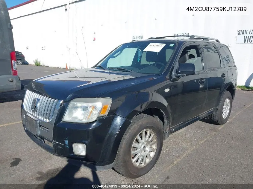 2009 Mercury Mariner Premier VIN: 4M2CU87759KJ12789 Lot: 40424819