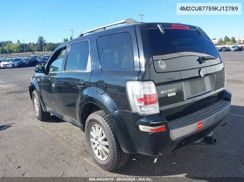 2009 Mercury Mariner Premier VIN: 4M2CU87759KJ12789 Lot: 40424819