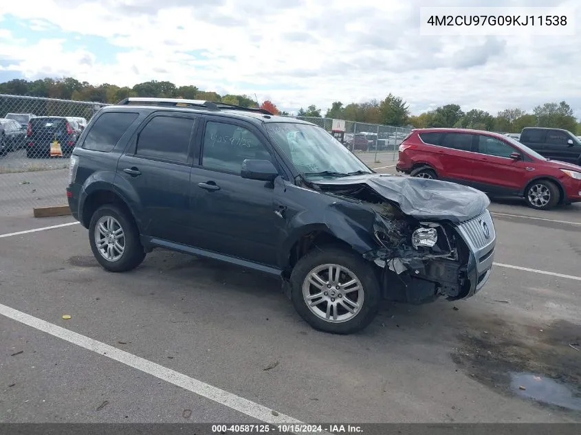 2009 Mercury Mariner Premier V6 VIN: 4M2CU97G09KJ11538 Lot: 40587125