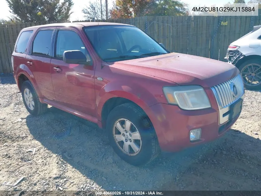 2009 Mercury Mariner V6 VIN: 4M2CU81G29KJ15884 Lot: 40660026