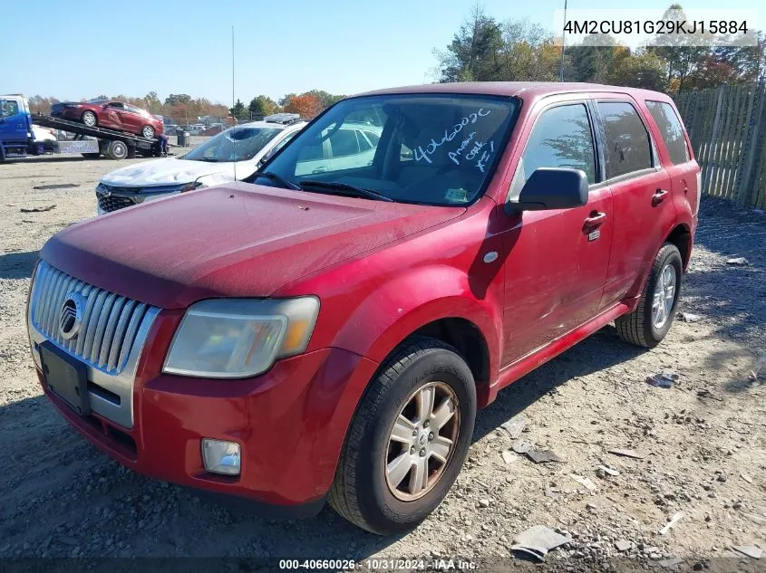 2009 Mercury Mariner V6 VIN: 4M2CU81G29KJ15884 Lot: 40660026