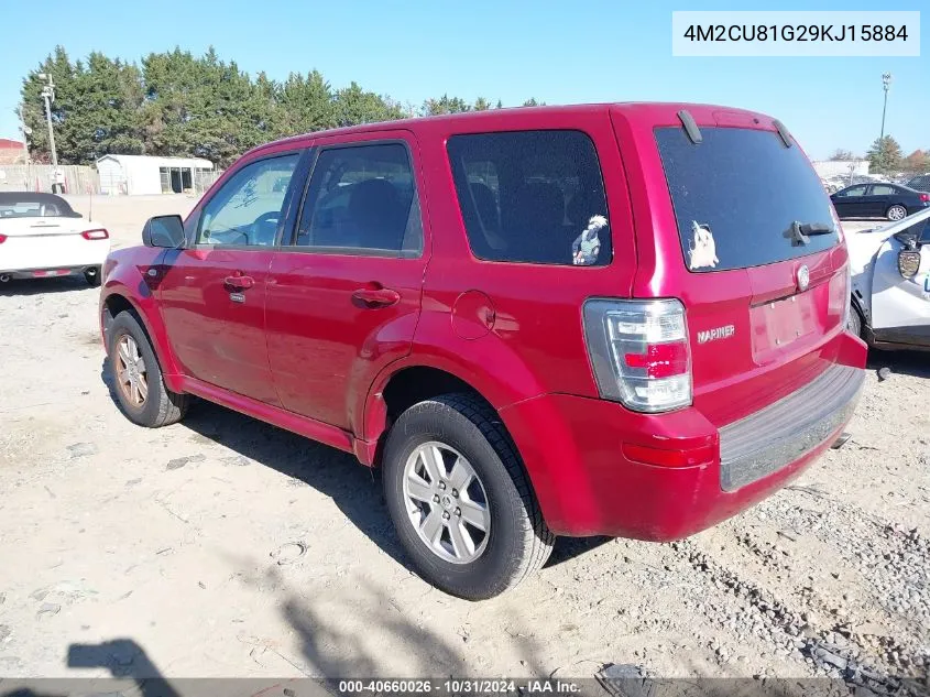 2009 Mercury Mariner V6 VIN: 4M2CU81G29KJ15884 Lot: 40660026