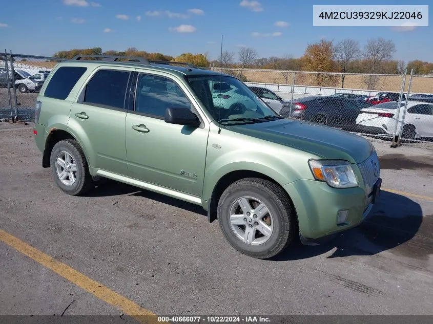 2009 Mercury Mariner Hybrid VIN: 4M2CU39329KJ22046 Lot: 40666077