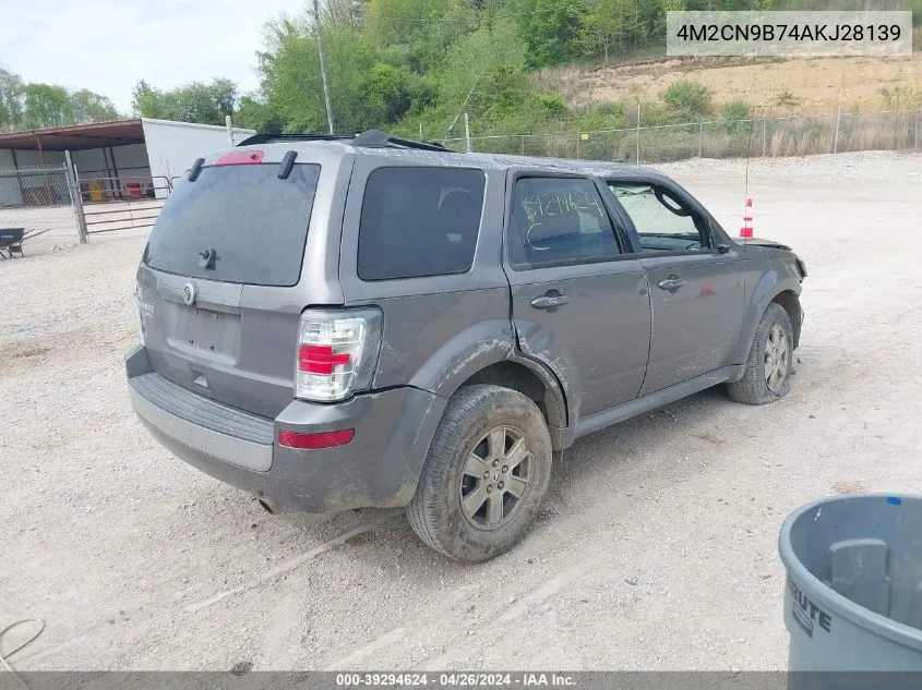 2010 Mercury Mariner VIN: 4M2CN9B74AKJ28139 Lot: 39294624