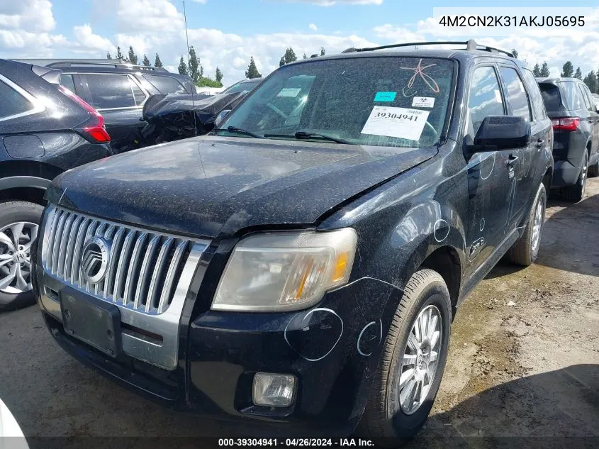 2010 Mercury Mariner Hybrid VIN: 4M2CN2K31AKJ05695 Lot: 39304941