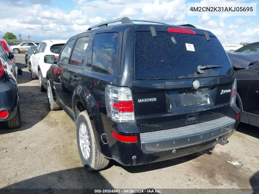 2010 Mercury Mariner Hybrid VIN: 4M2CN2K31AKJ05695 Lot: 39304941