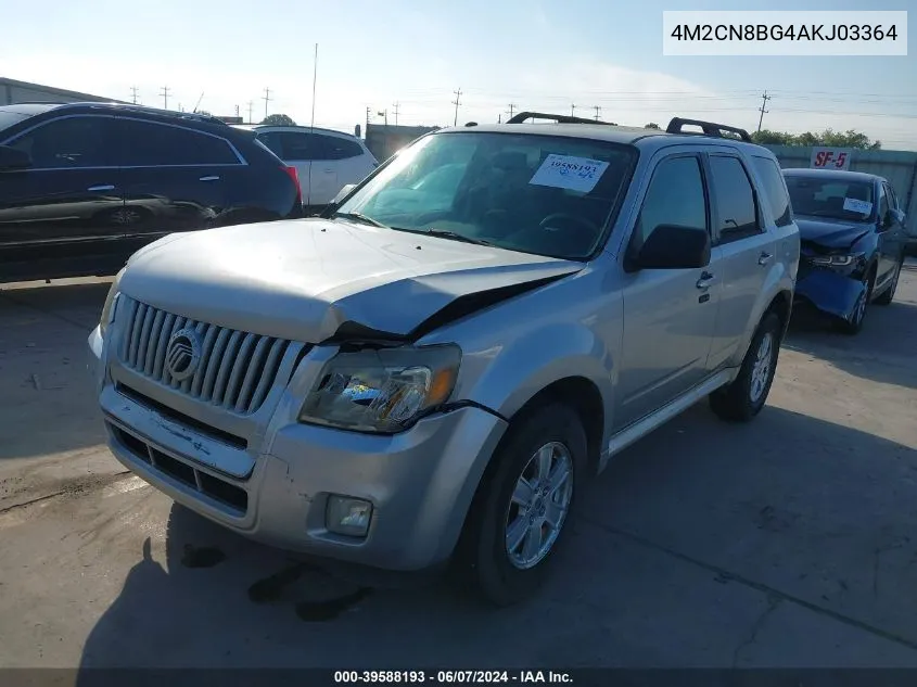 2010 Mercury Mariner VIN: 4M2CN8BG4AKJ03364 Lot: 39588193