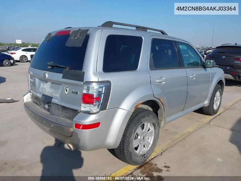 2010 Mercury Mariner VIN: 4M2CN8BG4AKJ03364 Lot: 39588193