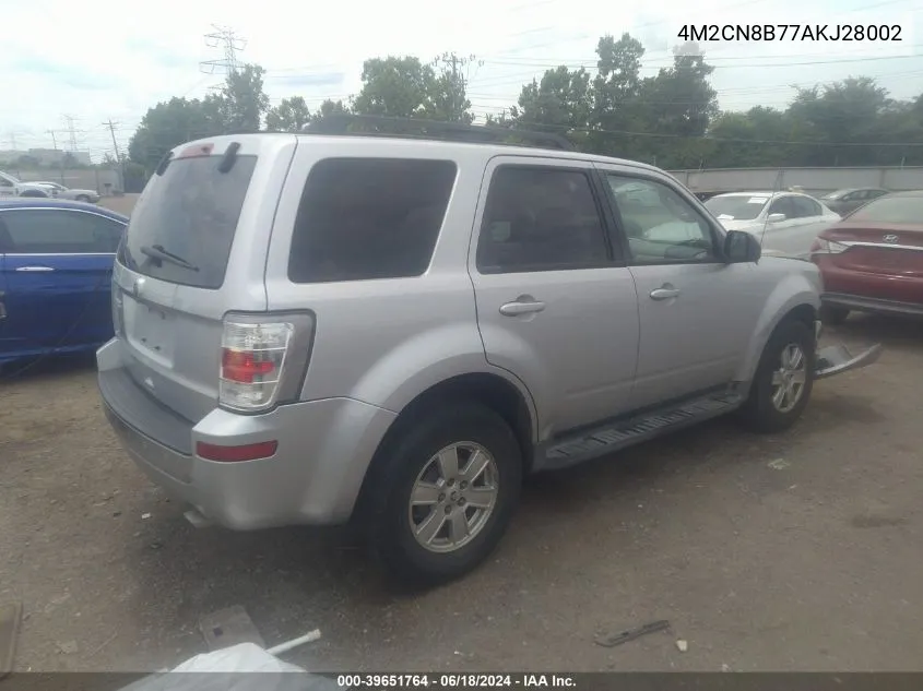 2010 Mercury Mariner VIN: 4M2CN8B77AKJ28002 Lot: 39651764