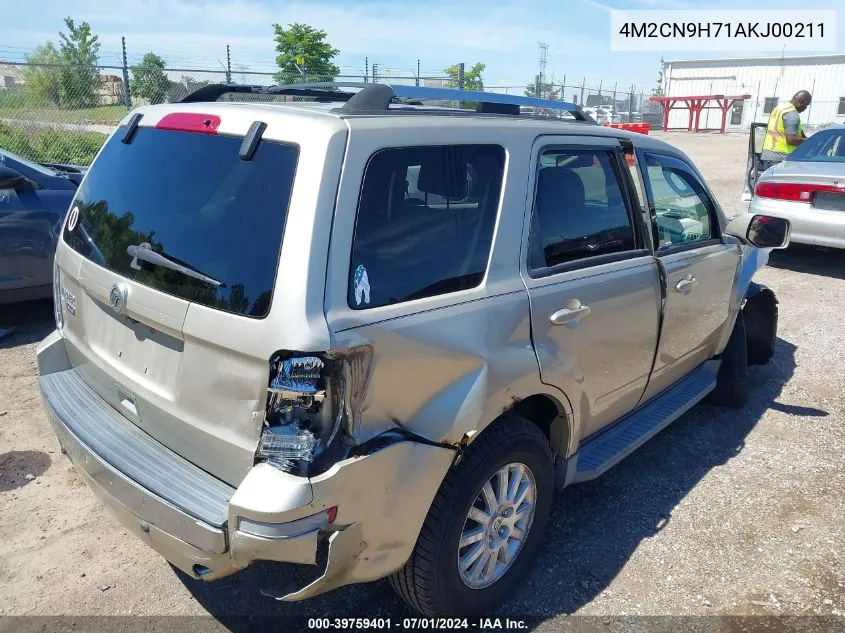 2010 Mercury Mariner Premier VIN: 4M2CN9H71AKJ00211 Lot: 39759401