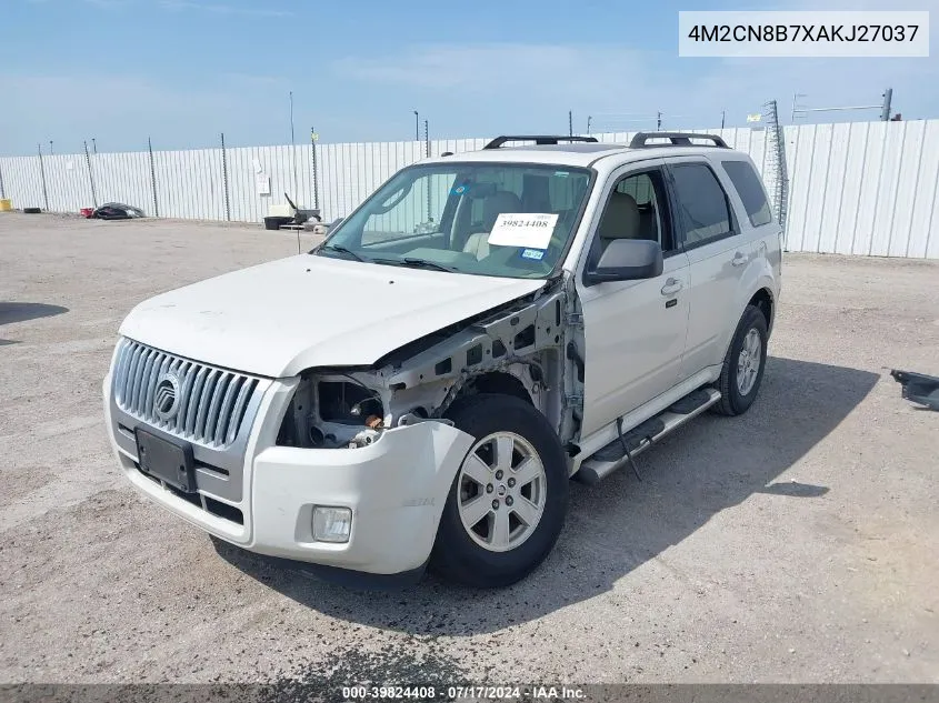 2010 Mercury Mariner VIN: 4M2CN8B7XAKJ27037 Lot: 39824408