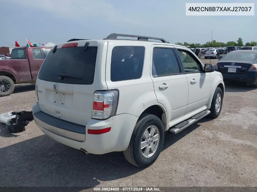 2010 Mercury Mariner VIN: 4M2CN8B7XAKJ27037 Lot: 39824408