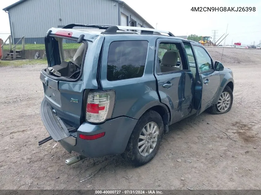 4M2CN9HG8AKJ26398 2010 Mercury Mariner Premier