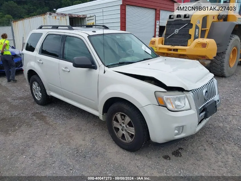 2010 Mercury Mariner VIN: 4M2CN9BG1AKJ27403 Lot: 40047273