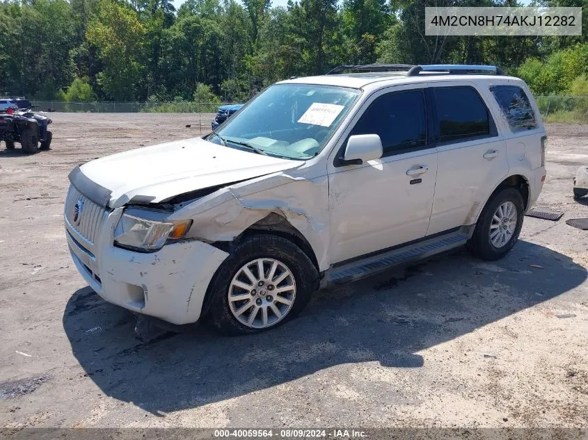 2010 Mercury Mariner Premier VIN: 4M2CN8H74AKJ12282 Lot: 40059564