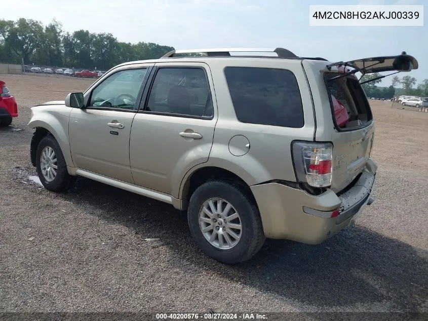 2010 Mercury Mariner Premier VIN: 4M2CN8HG2AKJ00339 Lot: 40200576